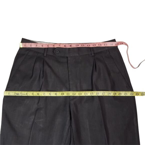 Eddie Domani Straight Leg Trousers 36 x 32 Mens 4 Pocket Pleated Slate Grey - Picture 7 of 10